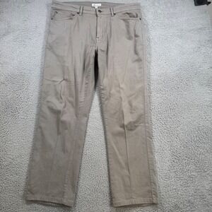 Peter Millar Mens 36x28 Gray Cotton Modal Stretch 5-Pocket Straight Leg Pants